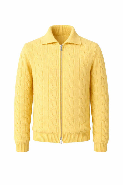 Cable-Knit Cashemire Soft Butter Sweater