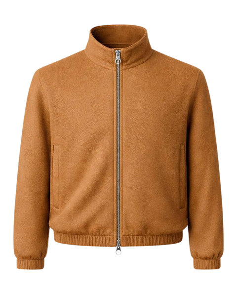 Classic Vicuña Bomber Jacket