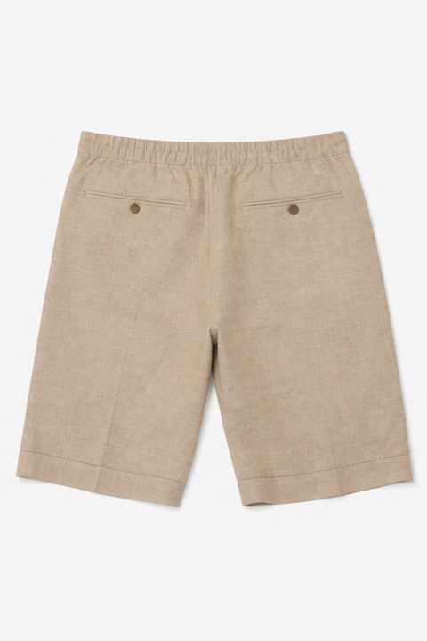 Beige Linen Shorts