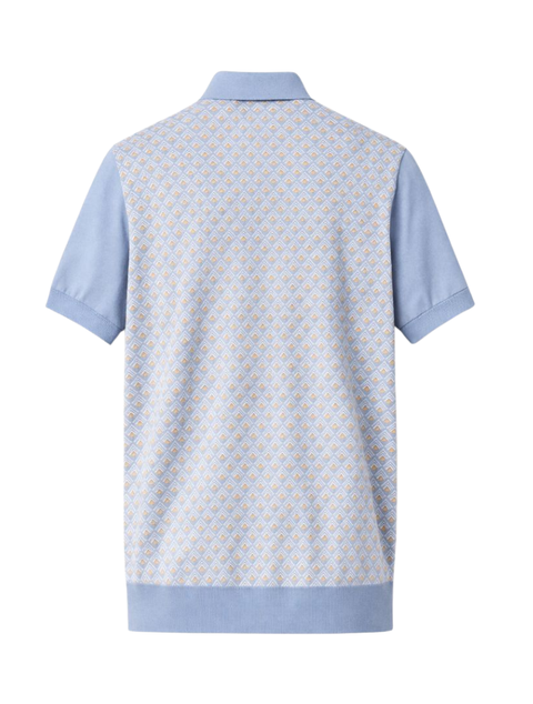 Riviera Zip Polo - Sky Blue