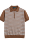Riviera Zip Polo - Brown