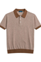 Portofino Jacquard Polo Brown
