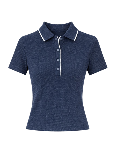Polo Bicolore Ingle - Navy Blue