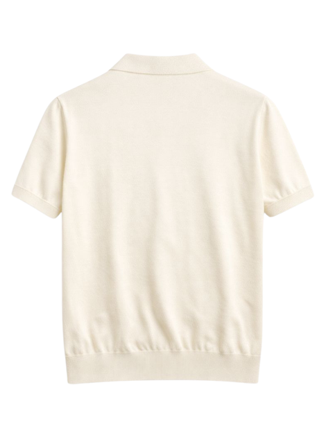 Cream Cotton Tennis Polo