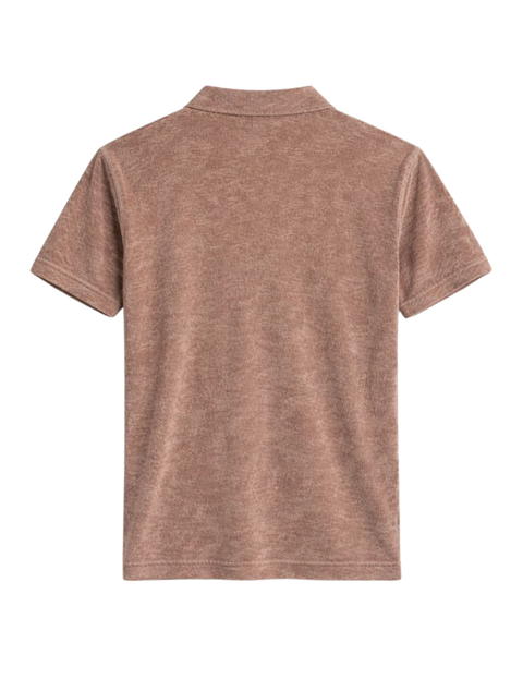 Brown Terry Polo Shirt