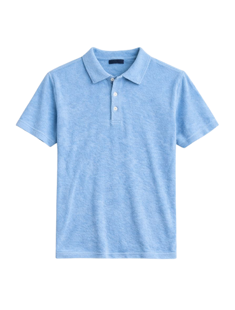 Sky Blue Terry Polo Shirt