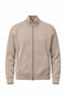 Beige Ribbed Cashmere Zip Jacket