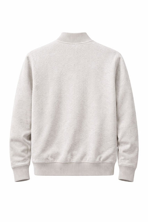 Light Grey Cashmere Zip Jacket