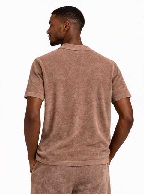 Brown Terry Polo Shirt