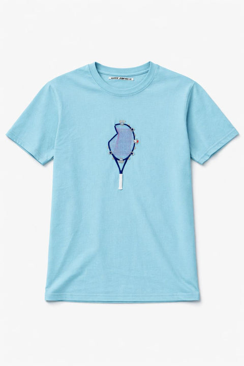 Racquet Graphic T-Shirt - Tiffany Blue