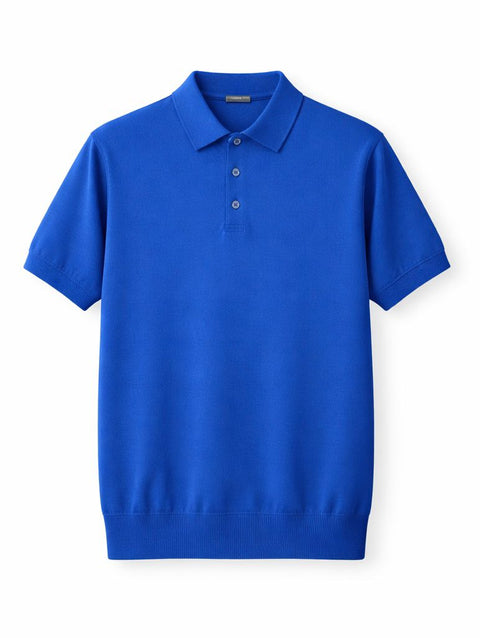 Royal Blue Cotton Tennis Polo