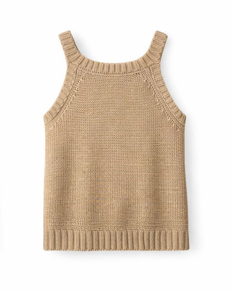 Camel Brushed Knit Tank Top