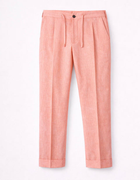 Rose Linen Tailored Trousers
