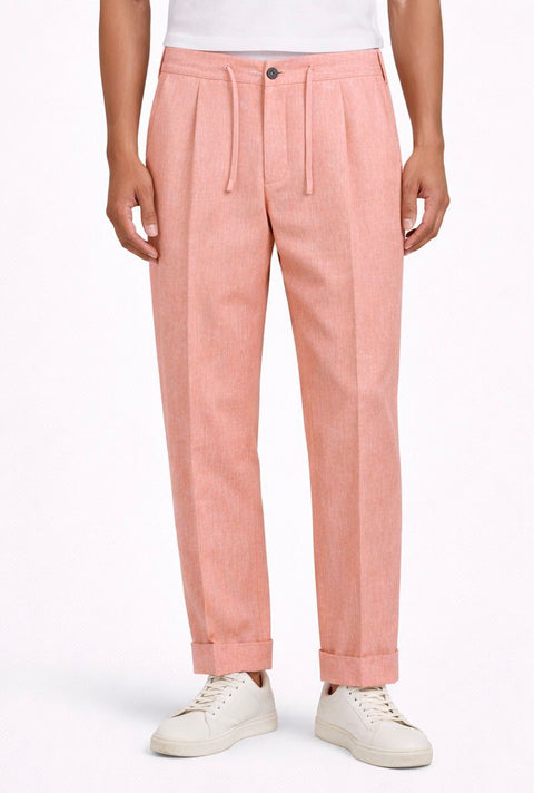 Rose Linen Tailored Trousers