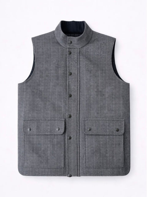 Grey Tailored Gilet