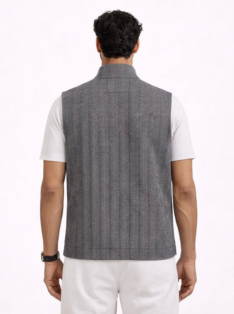 Grey Tailored Gilet