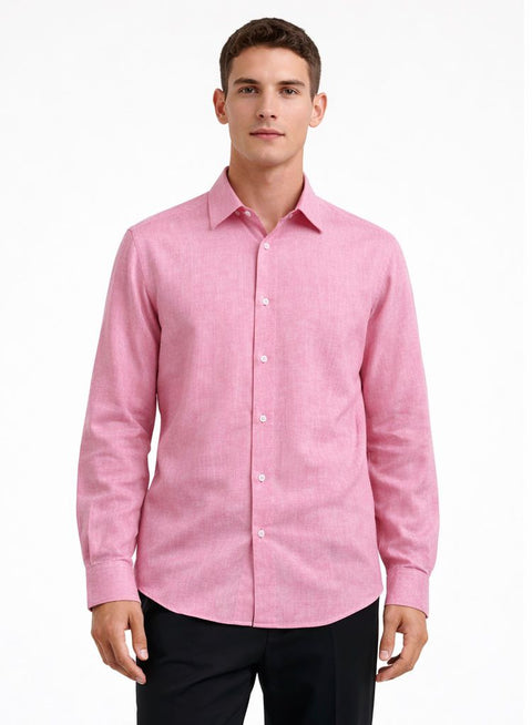 Soft Pink Linen Shirt