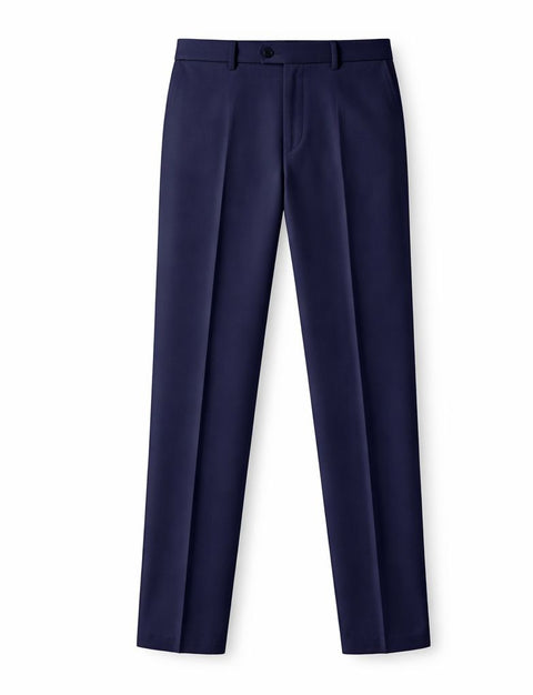 Tailored Wool Trousers - Navy