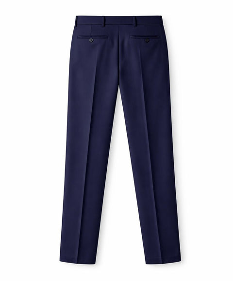 Tailored Wool Trousers - Navy