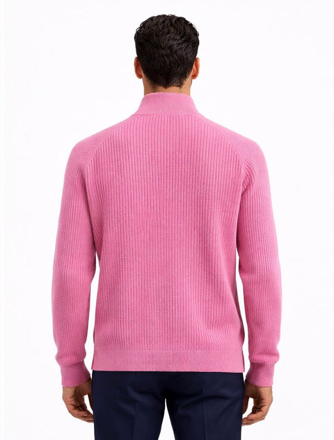Cashmere Full-Zip Knit Rose