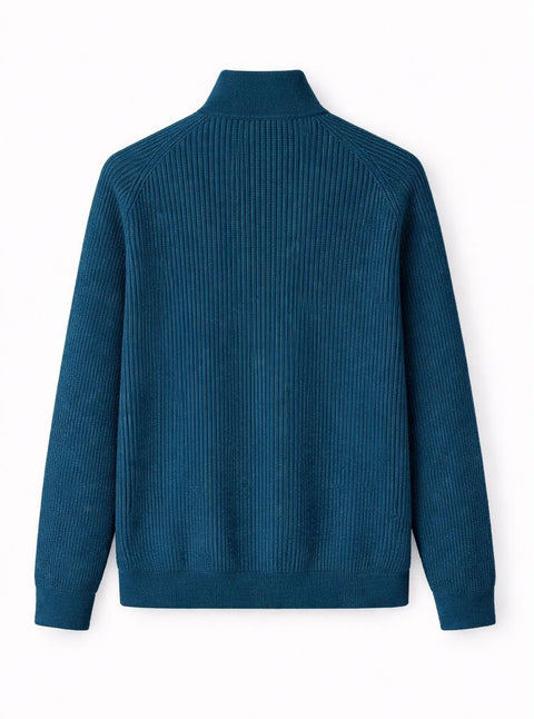 Cashmere Full-Zip Knit English Green