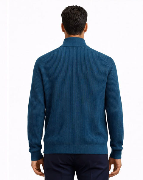 Cashmere Full-Zip Knit English Green
