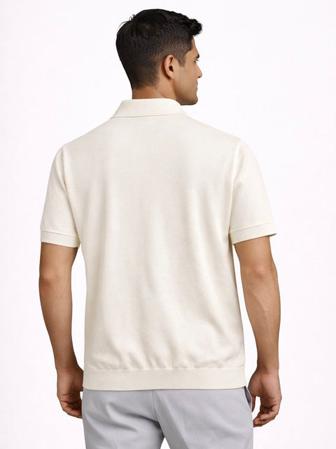 Cream Cotton Tennis Polo