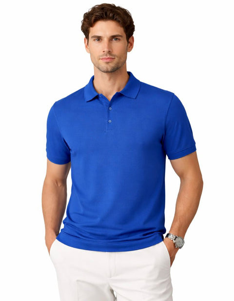Royal Blue Cotton Tennis Polo