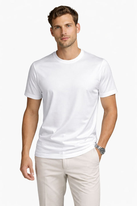 Classic White T-Shirt Filo Scozia