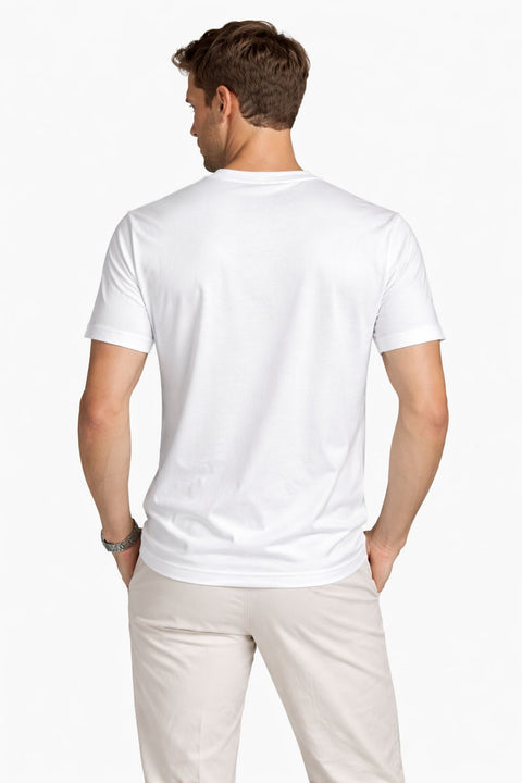 Classic White T-Shirt Filo Scozia